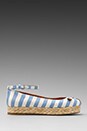 view 2 of 5 Striped Canvas Mouse Espadrille in Blue and Tan