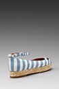 view 4 of 5 Striped Canvas Mouse Espadrille in Blue and Tan