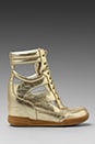 view 2 of 5 Metallic Cut Out Wedge Sneaker in Gold