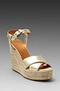 view 1 of 5 Metallic Espadrille Wedge Sandal in Gold
