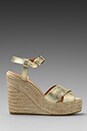 view 2 of 5 Metallic Espadrille Wedge Sandal in Gold