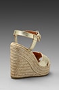 view 4 of 5 Metallic Espadrille Wedge Sandal in Gold