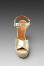 view 5 of 5 Metallic Espadrille Wedge Sandal in Gold