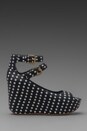 view 2 of 5 Concealed High Isabella Dot Print Half Calf Wedge in Estate Blue Multi