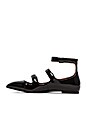 view 5 of 5 Seditionary Strappy Flats in Black