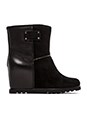 view 1 of 5 Winter Warming 50mm Wedge Booties in Black