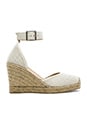 view 1 of 5 Perf Nappa Wedge Espadrille in Talc