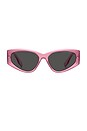 view 1 of 2 Oval Sunglasses in Matte Pink & Grey