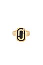 view 1 of 3 BAGUE ÉMAIL ICON in Black & Gold