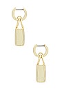 view 2 of 3 The Tote Bag Earrings in Light Antique Gold