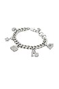 view 1 of 2 Mini Icon Pave Charm Bracelet in Silver & Crystal