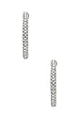 view 3 of 3 J Marc Small Crystal Hoop in Silver & Crystal