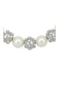 view 2 of 3 Pearl Dot Statement Necklace in White & Silver