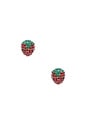view 1 of 2 Strawberry Stud Earrings in Red & Gold
