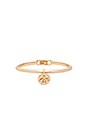 view 1 of 3 BRACELET JONC À CHARNIÈRE MJ COIN in Crystal & Gold