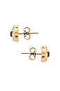 view 2 of 2 Sparkle Flower Stud Earrings in Crystal & Antique Gold