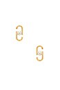 view 1 of 2 Icon Stud Earrings in Gold Multi