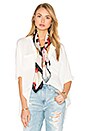 view 1 of 3 Brocade Floral Scarf in Antique White Multi