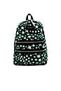 view 1 of 5 Flocked Star Printed Biker Backpack in Black Multi