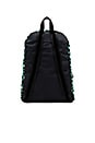 view 3 of 5 Flocked Star Printed Biker Backpack in Black Multi
