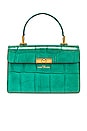 view 1 of 6 The Downtown Croc Embossed Bag in Green