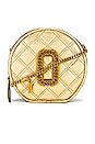 view 1 of 5 Status Round Crossbody Bag in Yellow Gold