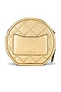 view 2 of 5 Status Round Crossbody Bag in Yellow Gold