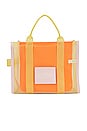 view 2 of 5 The Colorblock Mesh Medium Tote Bag in Yellow Multi