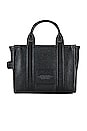 view 2 of 6 The Leather Mini Tote Bag in Black