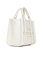 view 4 of 6 The Leather Crossbody Tote Bag in Cotton & Silver