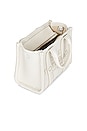view 5 of 6 The Leather Crossbody Tote Bag in Cotton & Silver