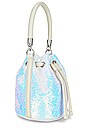 view 4 of 5 The Sequin Mini Bucket Bag in Iridiescent