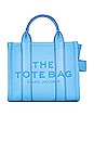 view 2 of 5 The Leather Mini Tote Bag in Spring Blue