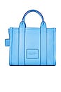 view 3 of 5 The Leather Mini Tote Bag in Spring Blue