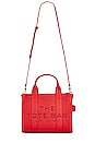 view 1 of 6 The Leather Small Tote Bag in True Red