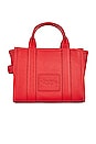 view 3 of 6 The Leather Small Tote Bag in True Red