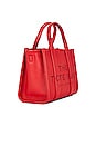 view 4 of 6 The Leather Small Tote Bag in True Red
