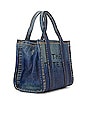 view 4 of 5 The Denim Printed Leather Micro Tote in Denim