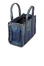 view 5 of 5 The Denim Printed Leather Micro Tote in Denim