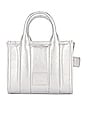 view 2 of 6 The Metallic Leather Crossbody Tote Bag in Silver