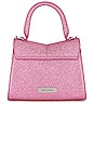 view 3 of 6 The Galactic Glitter St. Marc Mini Top Handle Bag in Lipstick Pink