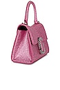 view 4 of 6 The Galactic Glitter St. Marc Mini Top Handle Bag in Lipstick Pink