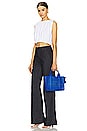 view 6 of 6 The Leather Small Tote Bag in Cobalt