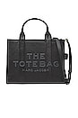 view 1 of 6 The Leather Medium Tote Bag in Black
