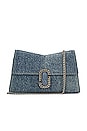 view 1 of 5 The Denim St. Marc Chain Wallet in Light Blue Crystal