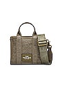 view 1 of 5 The Crystal Canvas Crossbody Tote Bag in Slate Green Crystal