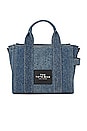 view 2 of 5 The Crystal Denim Small Tote Bag in Light Blue Crystal