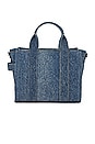 view 3 of 5 The Crystal Denim Small Tote Bag in Light Blue Crystal