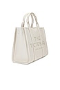 view 4 of 6 The Leather Medium Tote in Cotton & Silver