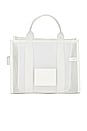 view 3 of 5 The Mesh Medium Tote Bag in White